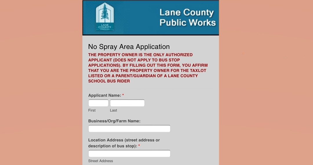 Lane County No Spray Program